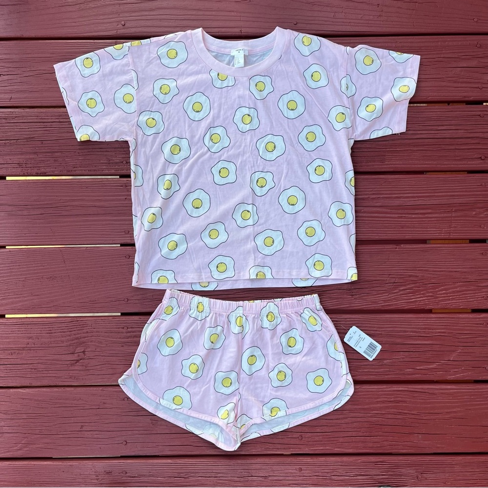 Pink Pajamas with Egg Print